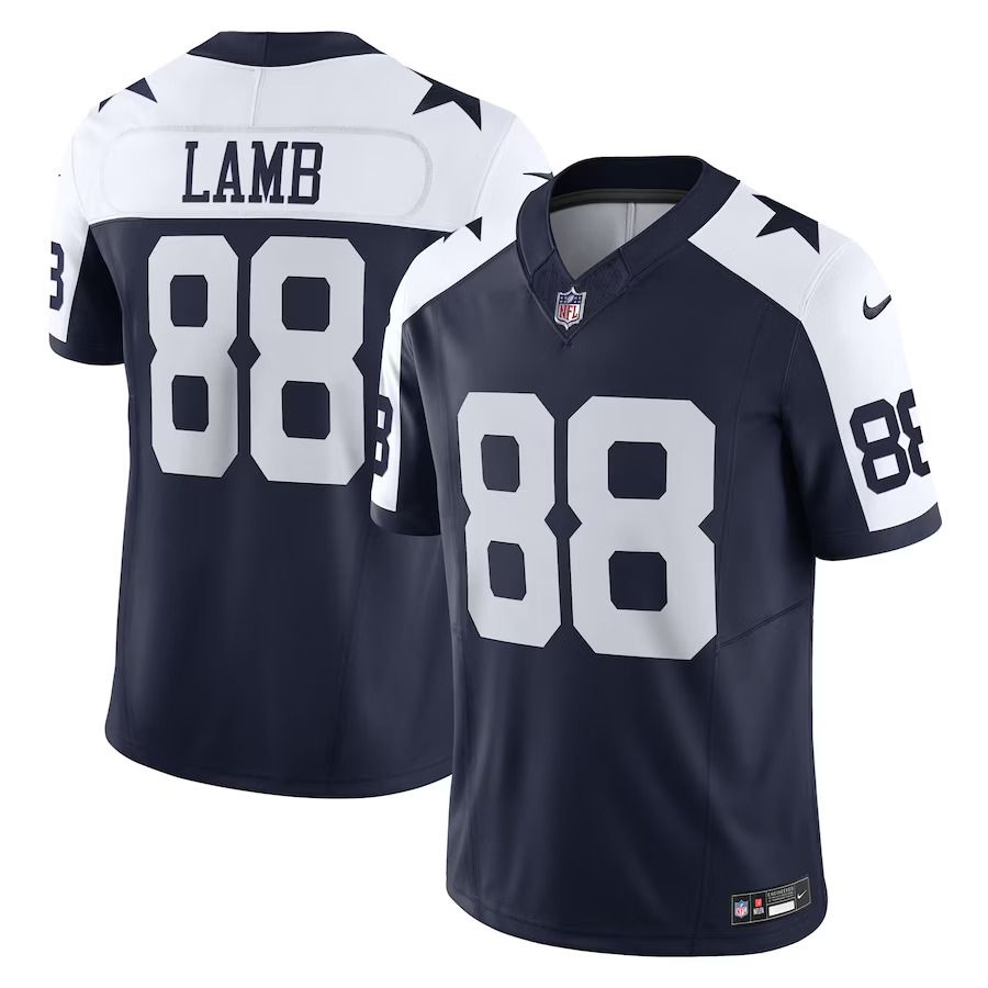 Men Dallas Cowboys #88 CeeDee Lamb Nike Navy Vapor F.U.S.E. Limited NFL Jerseys